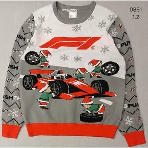 Unbranded (XL) Adults Multicolor Crew Neck Knitted Pullover Ugly Xmas Sweater